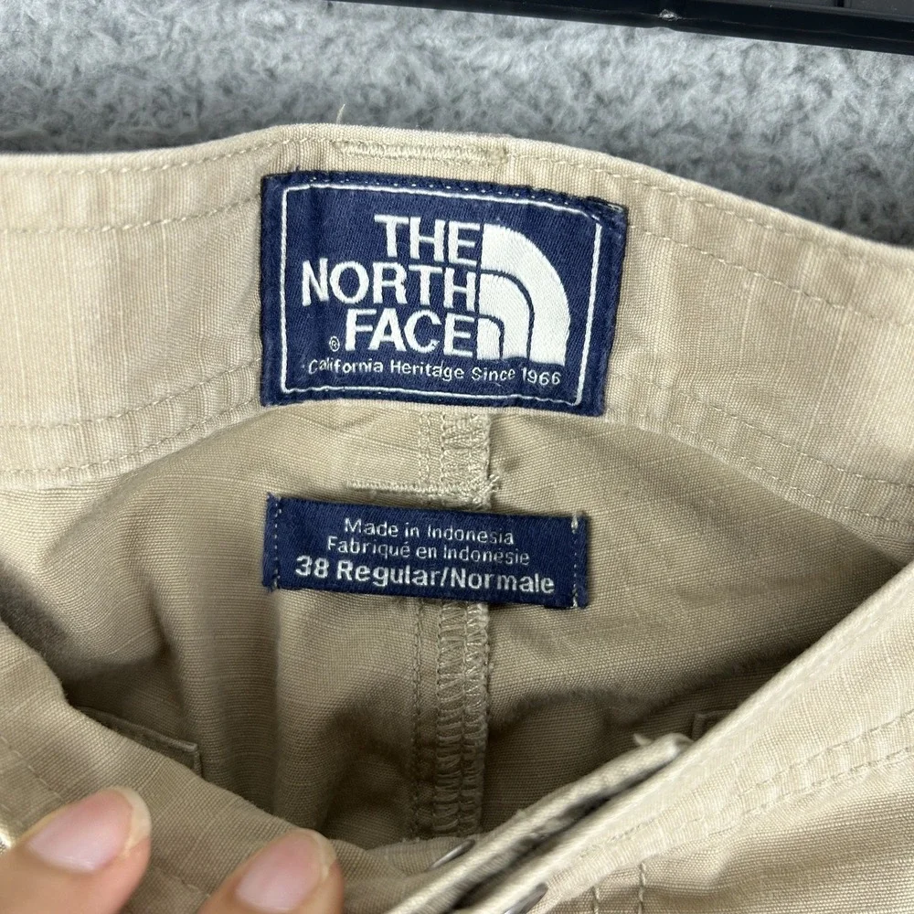 North Face Cargo Shorts‎ Mens 38 Khaki Tan Outdoor Hiking Ripstop Pockets S17